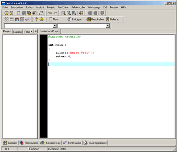 DEV-C++ Screenshot