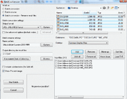 IrfanView Screenshot 2 - Stapelverarbeitungseinstellungen