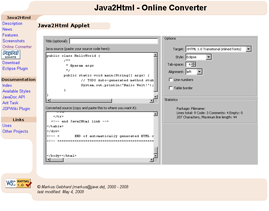 Java2html Online Konverter