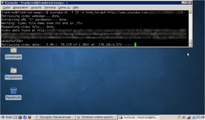 Xubuntu Screenshot youtube-dl
